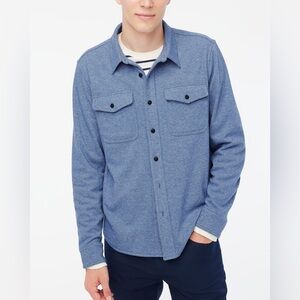 NWT J.Crew Factory Double-knit work shirt in Heather Blue